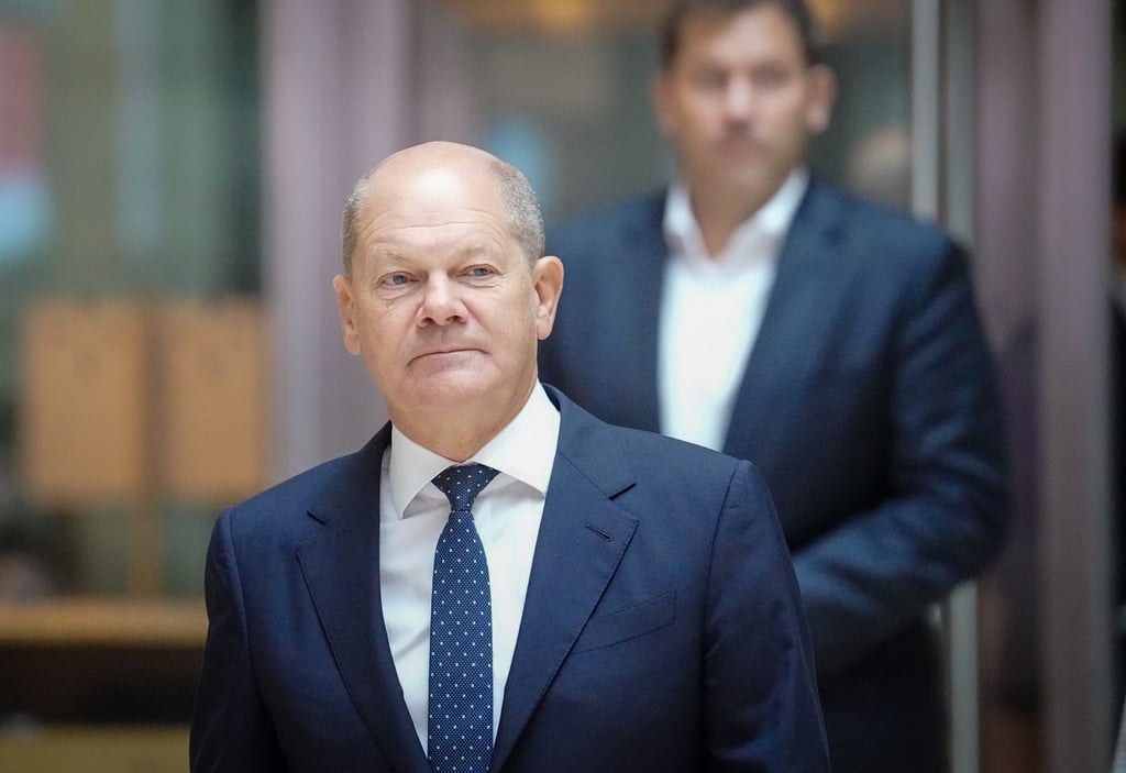 Bundeskanzler Olaf Scholz in der SPD-Parteizentrale.