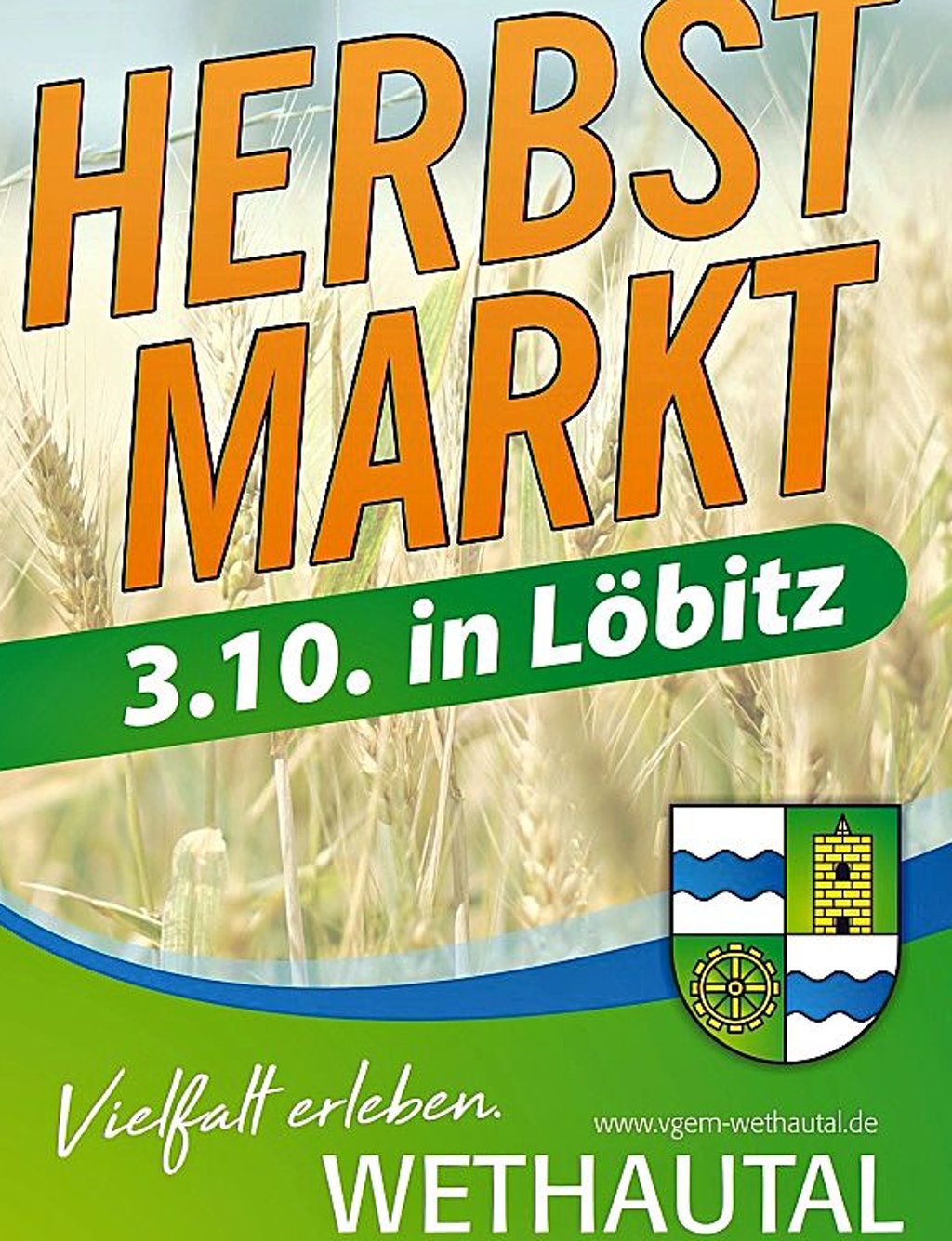 Mit diesem Flyer wird für den Herbstmarkt geworben.