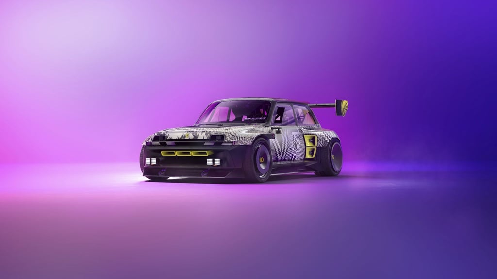 Knalliger Kurvenkünstler: Mit dieser Studie will Renault an den legendären R5 Turbo erinnern und bereits auf das Comeback des R5 als E-Auto einstimmen.