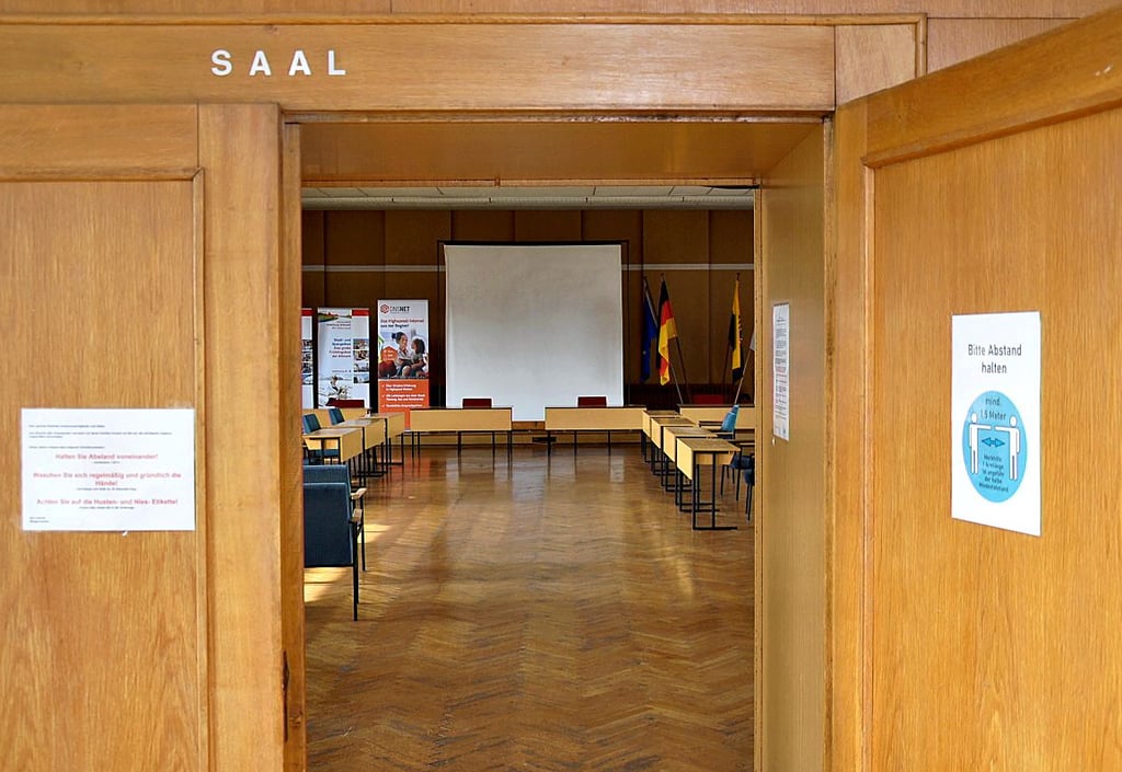 Noch ist der Saal des Verwaltungsgebäudes an der Ernst-Thälmann-Straße in Osterburg offen. Ende Oktober wird er stillgelegt.
