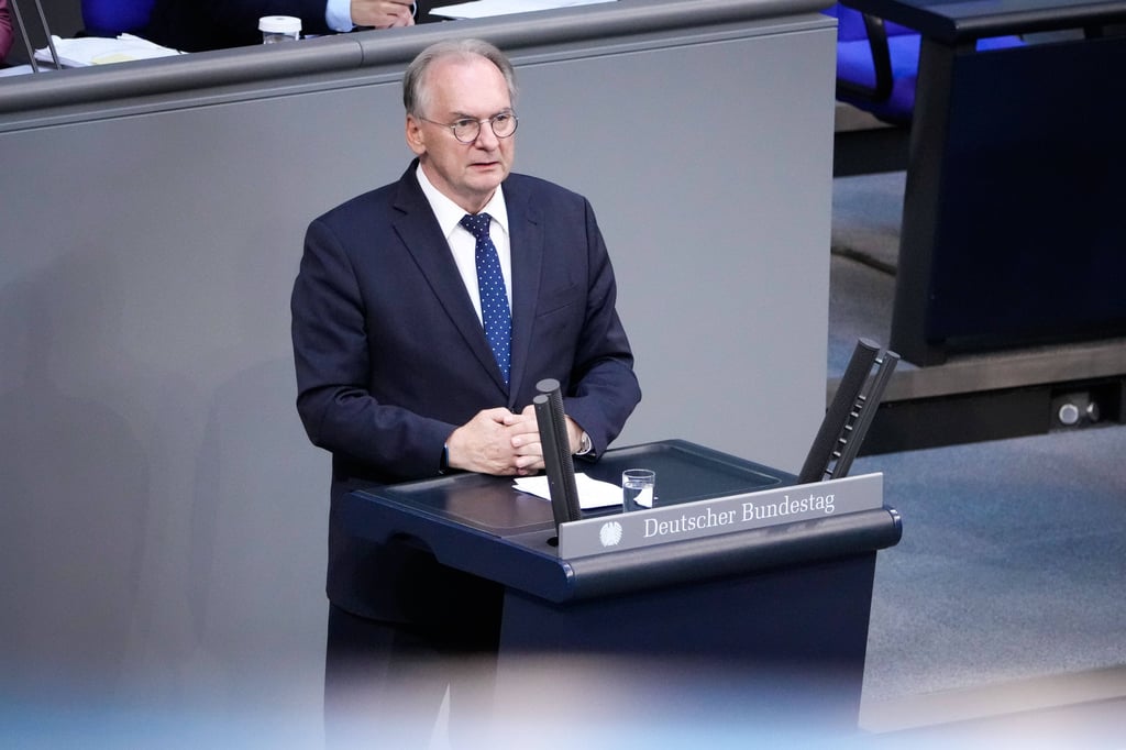 Sachsen-Anhalts Ministerpräsident Reiner Haseloff (CDU) hielt am Donnerstag im Bundestag eine eindringliche Rede.