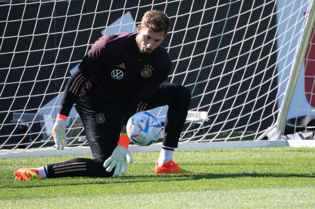Kevin Trapp während des Trainings der deutschen Nationalmannschaft.