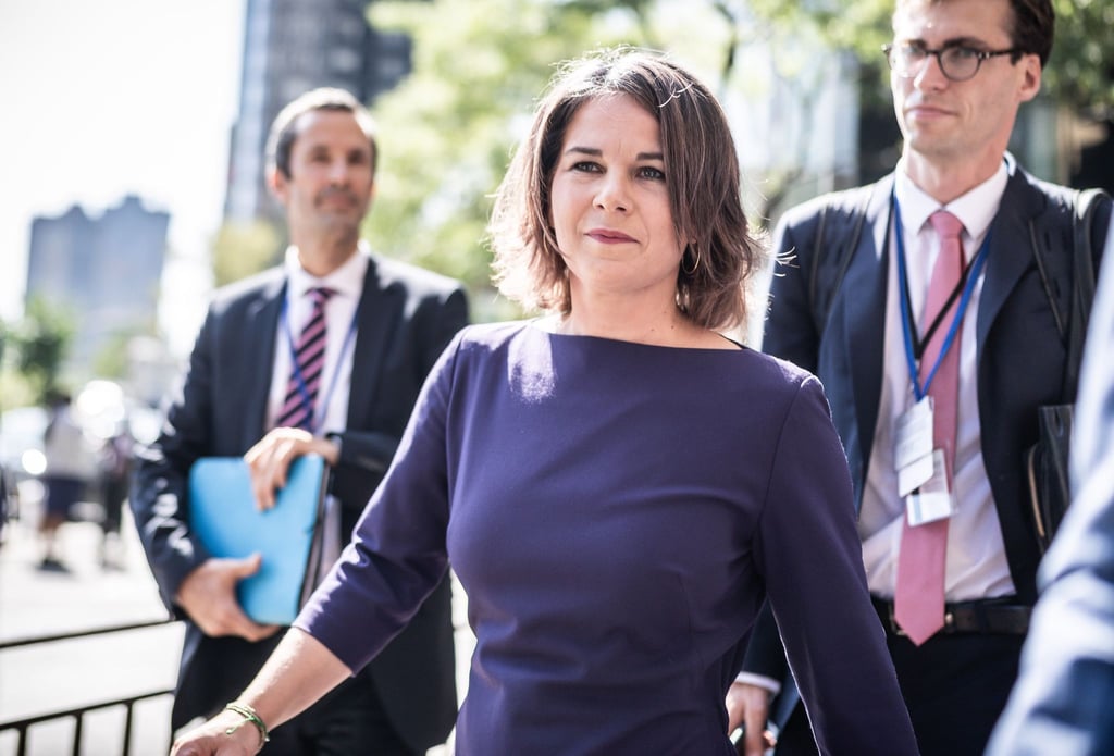 Außenministerin Annalena Baerbock (Grüne) am Rande der 77. Generaldebatte der UN-Vollversammlung in New York.