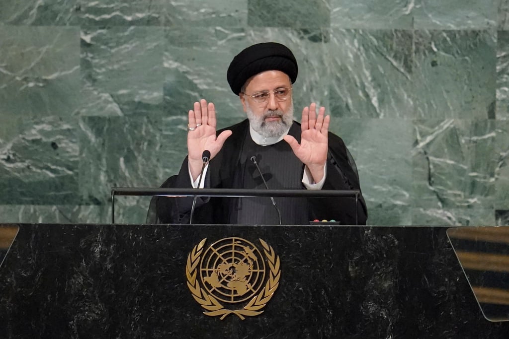 Ebrahim Raisi, Präsident des Iran, spricht vor den Vereinten Nationen in New York.