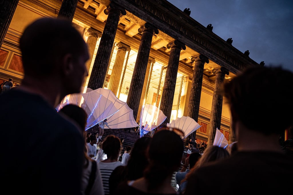 Das Alte Museum in Berlin während der Langen Nacht der Museen im Sommer.