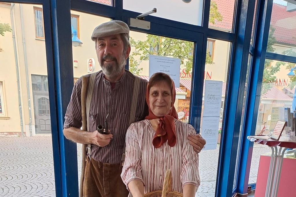 Die Leineliese Marion Lange ist wieder mit dem Goitzschetoffel Peter Dürrschmidt vereint.