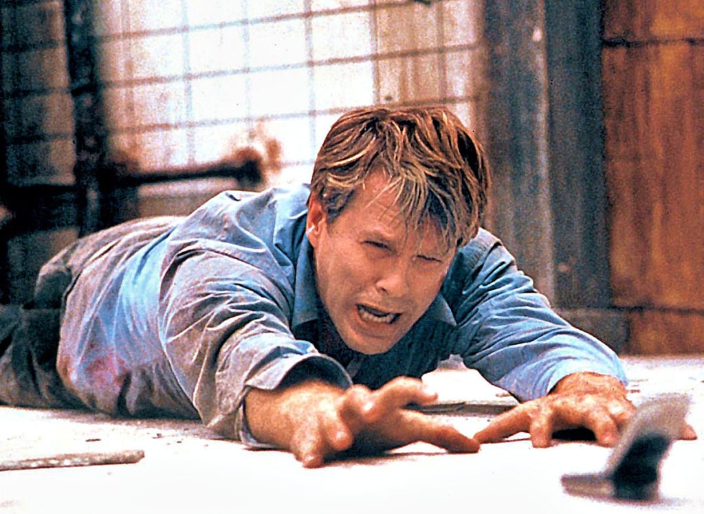 Eine Szene aus dem Film „Saw“. Lawrence Gordon (Cary Elwes) wurde vom Serienmörder Jigsaw entführt.