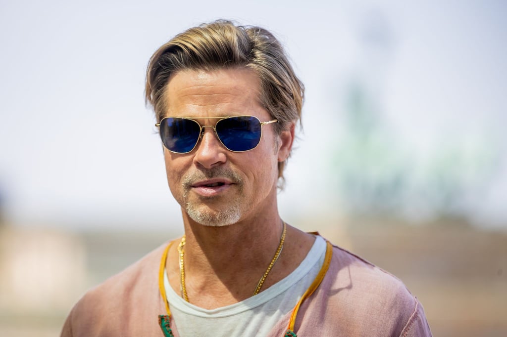 Brad Pitt auf einer Terrasse der Akademie der Künste am Brandenburger Tor.