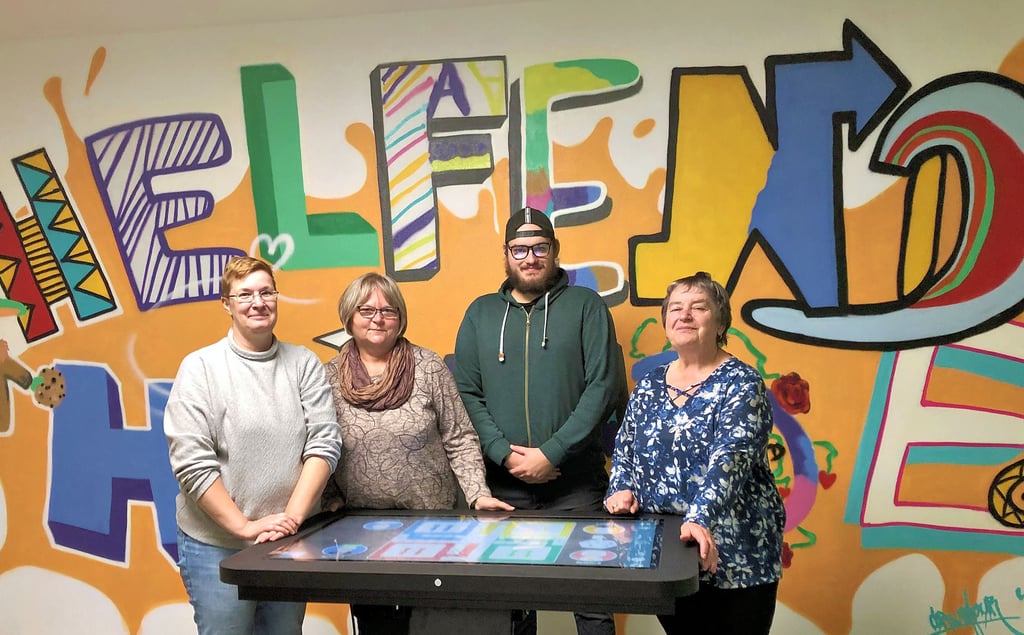 Ein Teil des Teams vom Kindertreff mit Herz: Katja Gräfe, Cornelia Berger, Florian Scheffler, Hadmut Lorenz (v.l.)