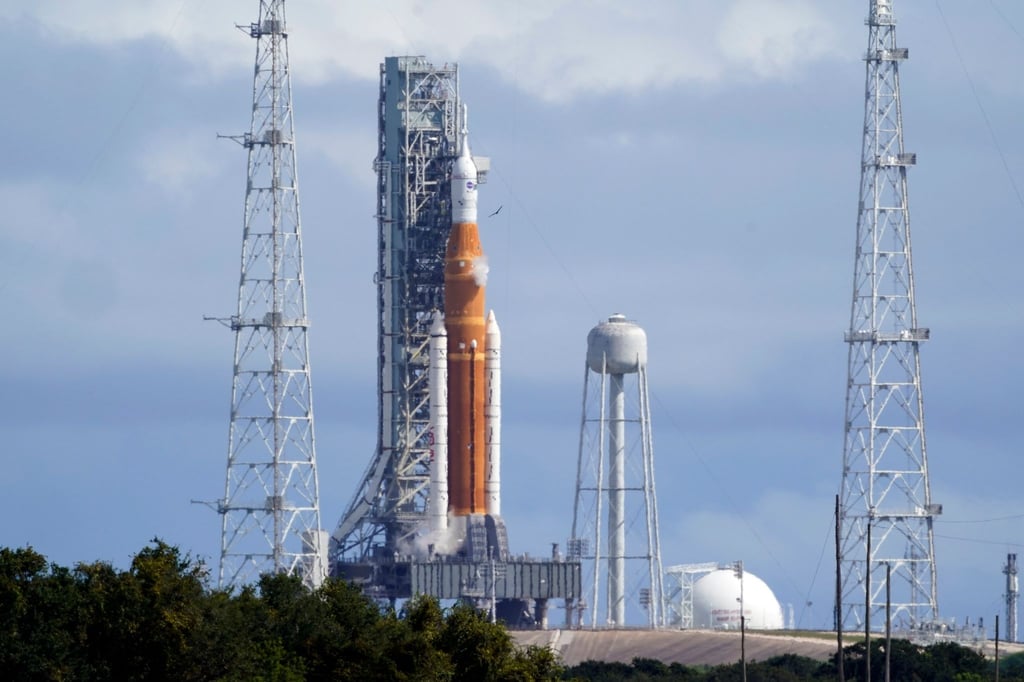 Die Nasa-Mondrakete für die unbemannte Mondmission „Artemis“ soll vom Kennedy Space Center in Florida starten.