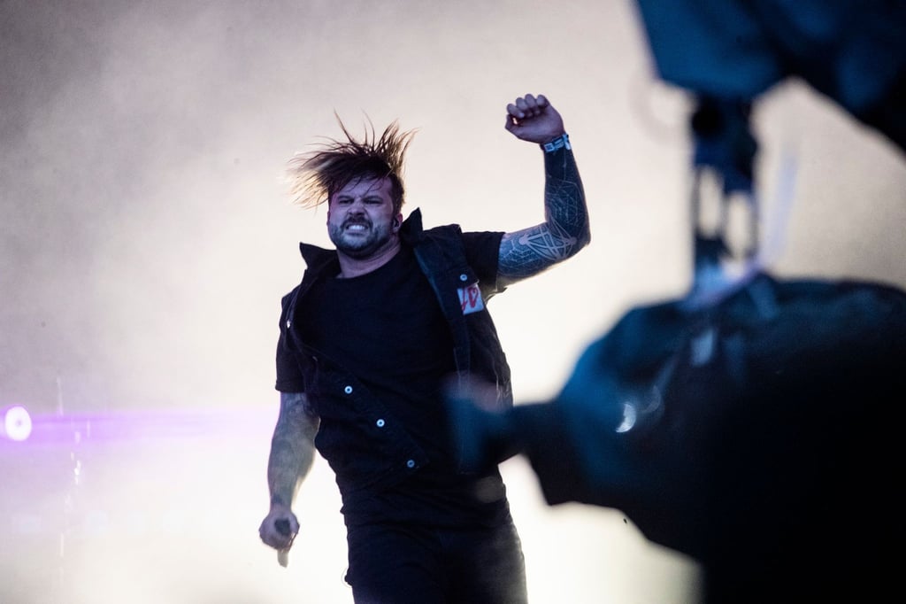 Electric-Callboy-Sänger Kevin Ratajczak beim Highfield-Festival im August.
