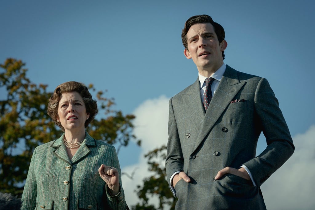 Königin Elizabeth II. (Olivia Colman) und ihr Sohn Prinz Charles (Josh O'Connor) in einer Szene der 4. Staffel von „The Crown“.