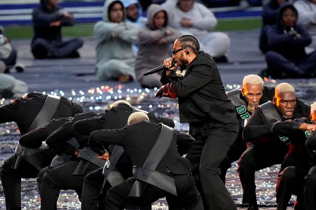 Kendrick Lamar bei seinem Super-Bowl-Auftritt im Februar.