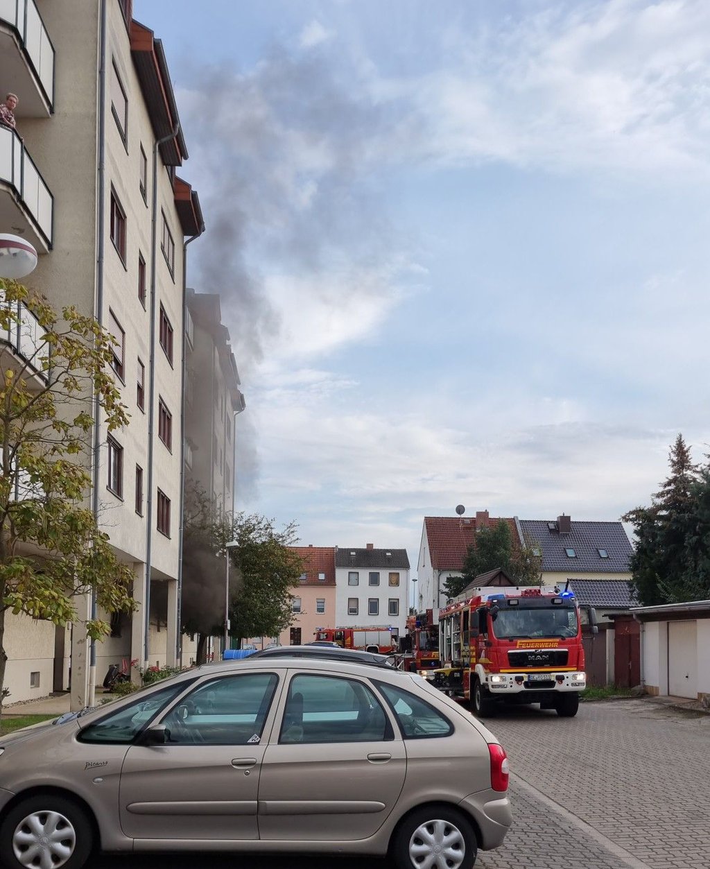 Einsatz zum Wohnungsbrand in derNordstraße in Roßlau