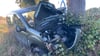Das Auto der Fahrerin wurde durch die Wucht des Unfalles bei Dähre in der Altmark zerstört.