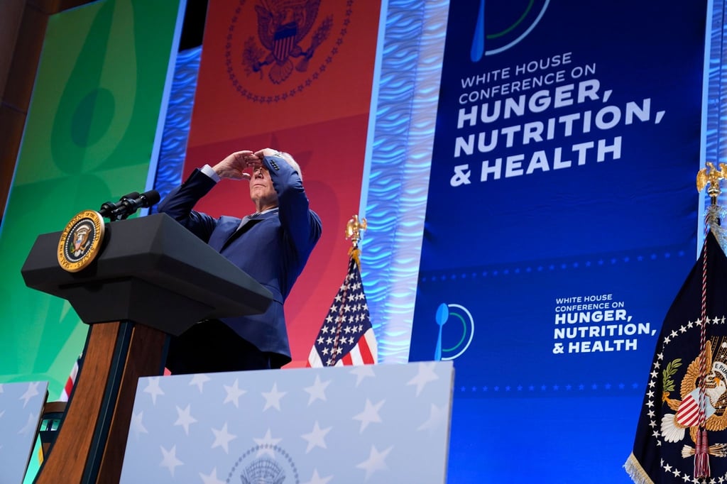 US-Präsident Joe Biden bei seinem Auftritt im Weißen Haus.