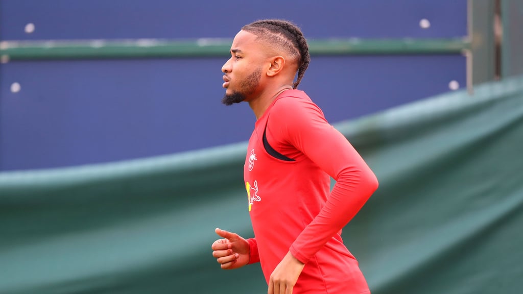 Christopher Nkunku beim Training bei RB Leipzig.