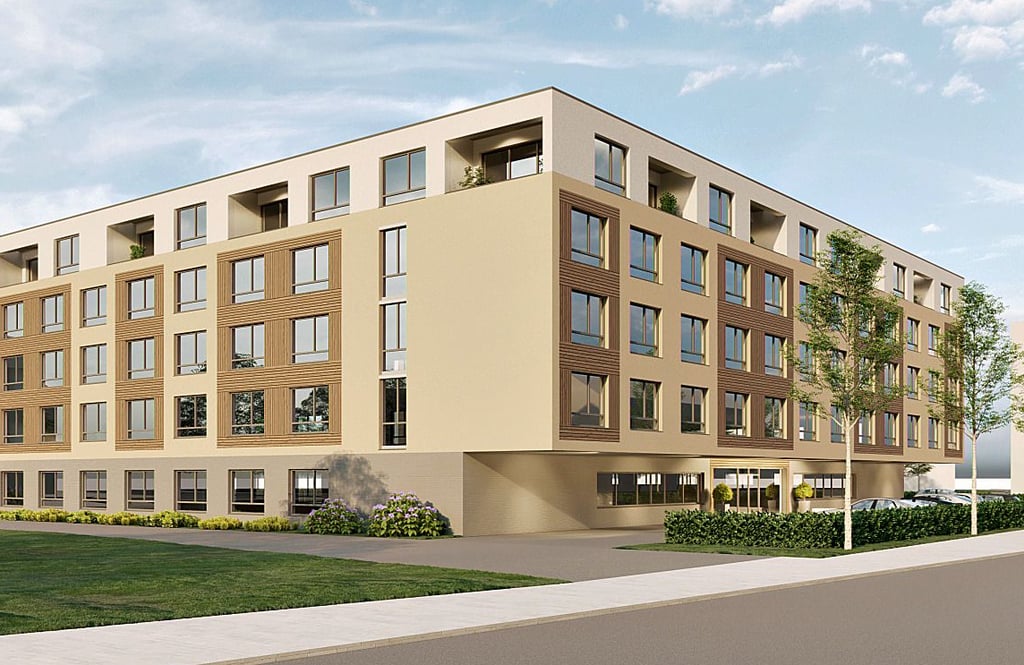 Der Entwurf für das neue Seniorenheim am Kühlinger Tor in Halberstadt.