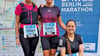 Manuela Felsche, Cornelia Klockau und Christin Bartsch-Felsche liefen beim 48. Berlin Marathon mit.