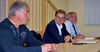 Der Weferlinger Ortsbürgermeister Dirk Kuthe begrüßte Staatssekretär Sven Haller und den Bürgermeister der Einheitsgemeinde Hans-Werner Kraul (von links) zu einem Informationsgespräch. 