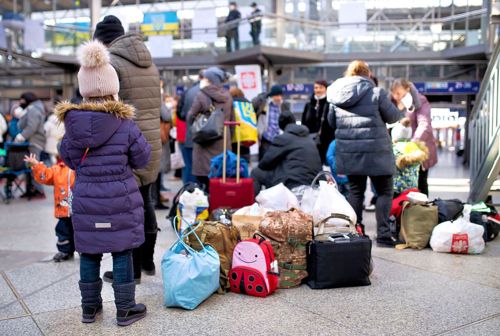 Flüchtlinge aus der Ukraine werden nach ihrer Ankunft im Landkreis Harz zunächst in die zentrale Unterkunft nach Güntersberge gebracht.