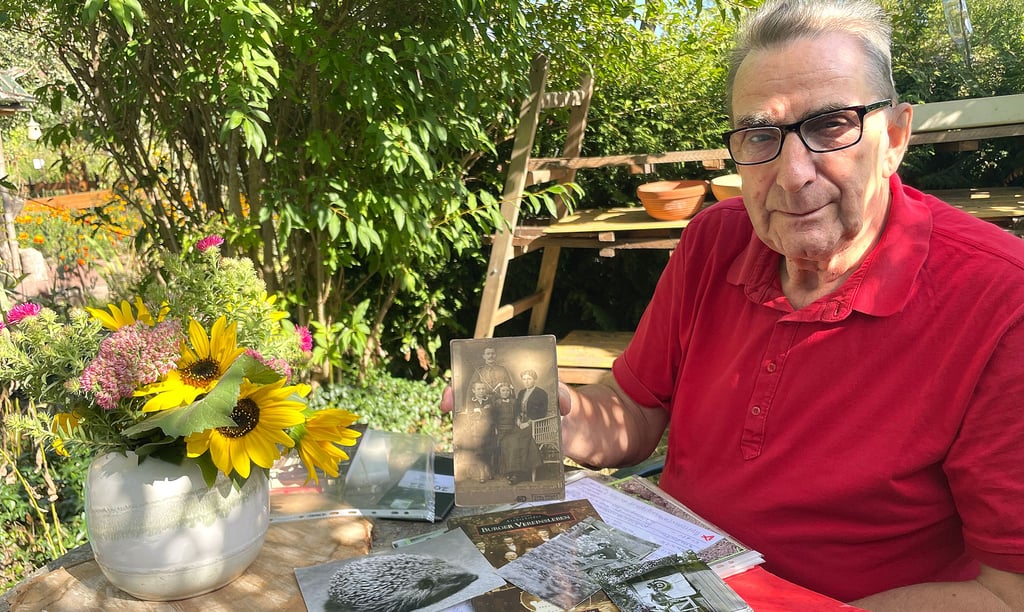 Paul Nüchterlein in seinem idyllischen Garten in der Anlage Wasserstraße in Burg. Werden hier bald Einfamilienhäuser stehen?