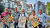 Martin Setz (von links), Carsten Mendel, Professor Erich Buhmann, Marie Angermann und Torsten Sielmon sind Unterstützer des Kulturmarktes.