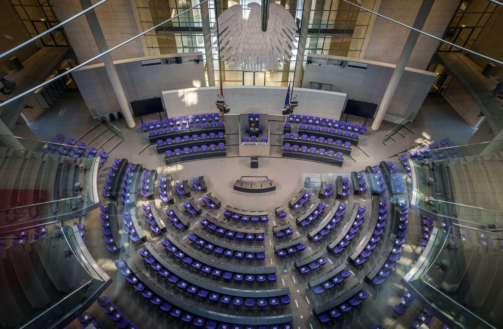 Der Plenarsaal des Deutschen Bundestages.