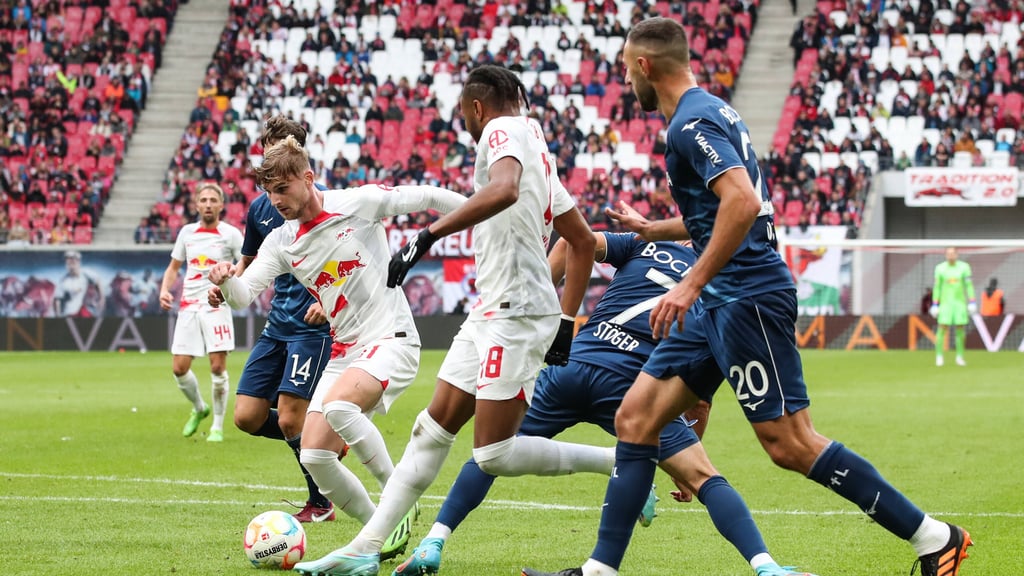 Feinjustiertes Spiel im gegnerischen Sechzehner: Timo Werner und Christopher Nkunku.
