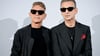 Martin Gore (l) und Dave Gahan von Depeche Mode in Berlin.