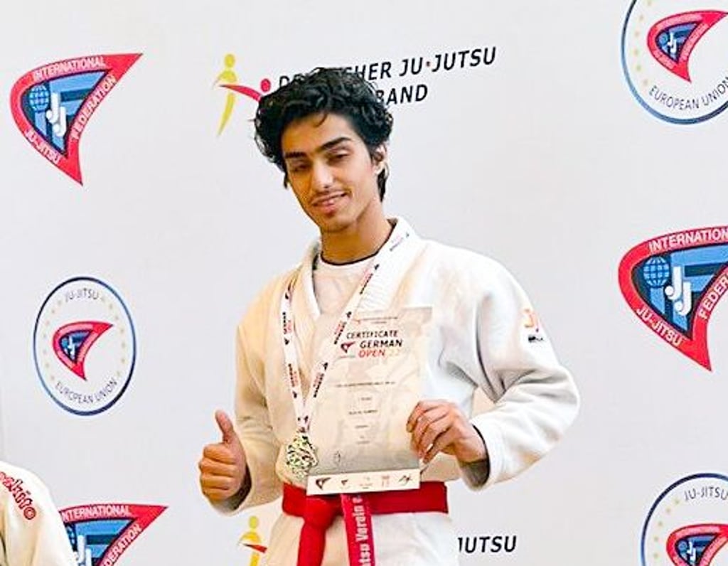 Alaa Al Saman, er trainiert in Zeitz, gewann die Goldmedaille in der Altersklasse U18 (bis 55 Kilo).