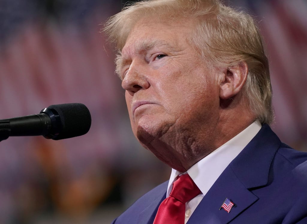 Ex-US-Präsident Donald Trump bei einer Kundgebung in Wilkes-Barre, Pennsylvania.