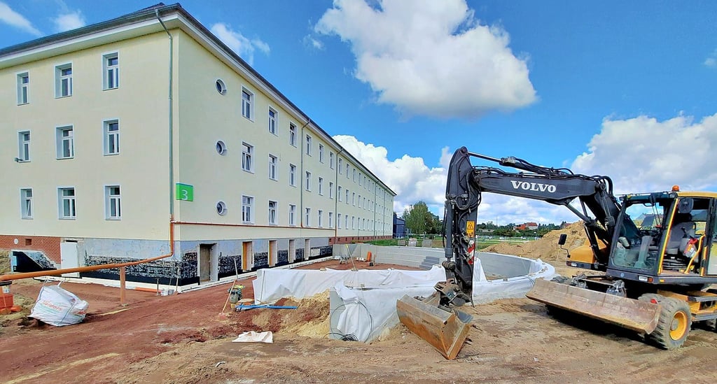 An der Hochschule in Stendal wird fleißig gebaut.