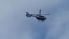 Ein Hubschrauber der Polizei war an der Suche im Goitzschewald beteiligt.