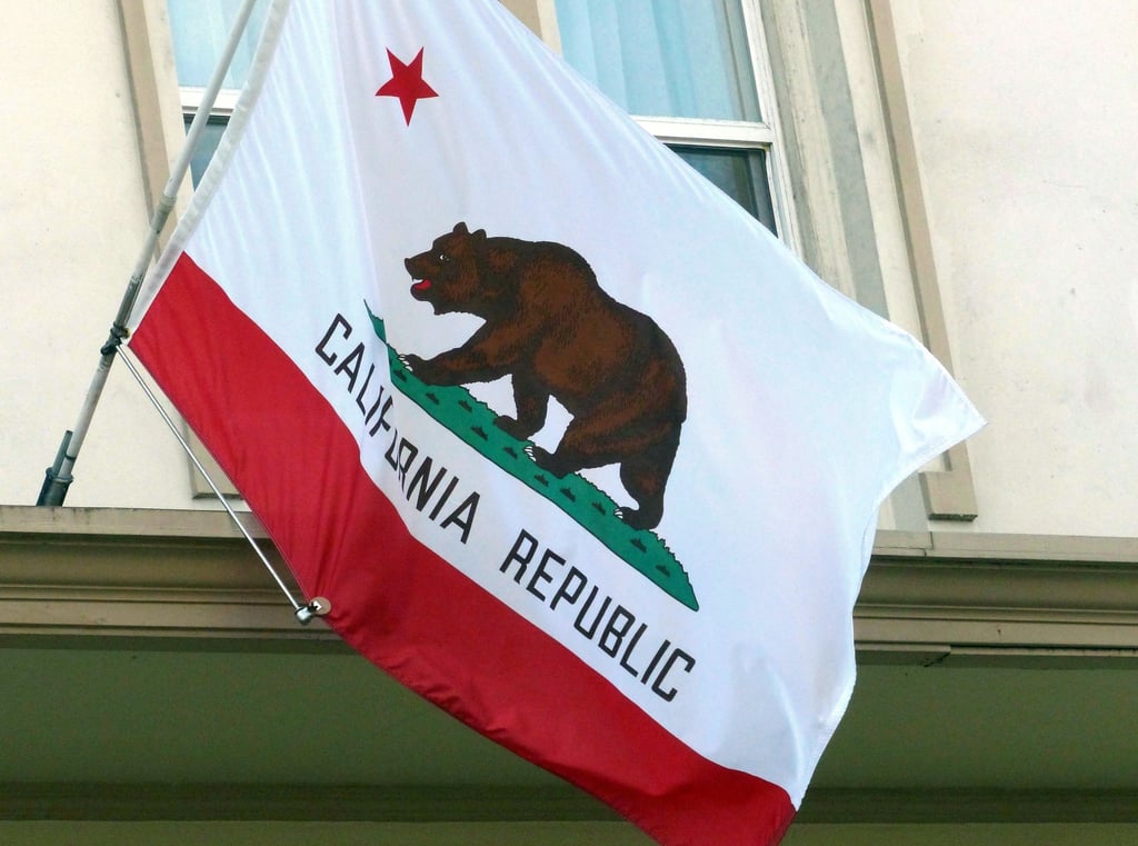 Die Flagge Kaliforniens: Im Merced County südöstlich von San Francisco wurden die Leichen dreier Erwachsener und eines Säuglings gefunden.