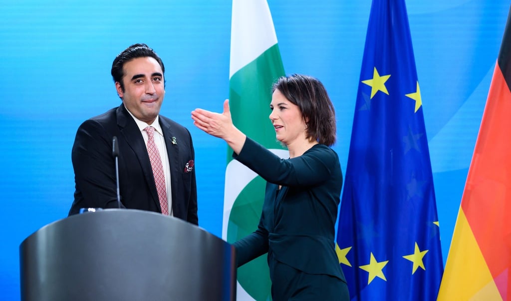 Außenministerin Annalena Baerbock (r, Bündnis 90/Die Grünen) und Bilawal Bhutto Zardari, Außenminister von Pakistan, sprachen in Berlin.
