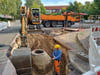 Im Bereich Birkenweg/Wasserturm in Havelberg hatten die Sanierungsarbeiten für die  Abwasserkanalisation begonnen.