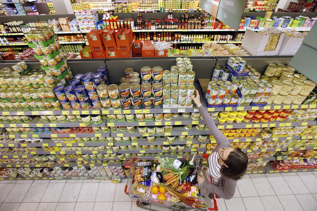 Blick in einen Supermarkt.