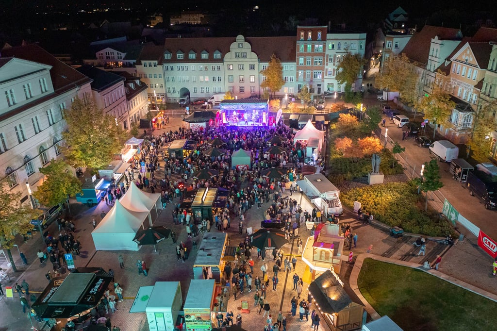 So sah der Altmarkt vom Riesenrad aus 30 Meter Höhe aus.