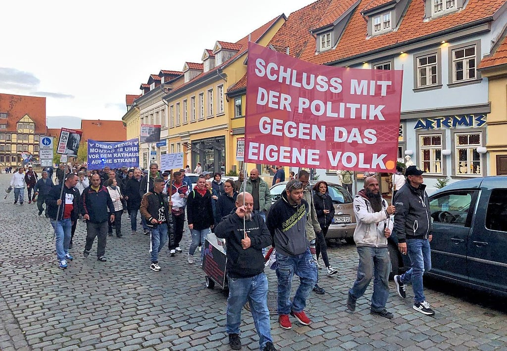 Der Protestzug führte auch durch den Steinweg.