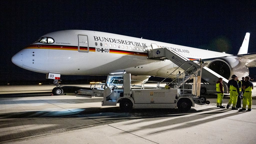 Der Airbus A350 der Deutschen Flugbereitschaft mit dem Bodo Ramelow nach Chile reisen wollte.