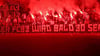 Die FCM-Fans haben in Köthen viel Pyro abgebrannt. 