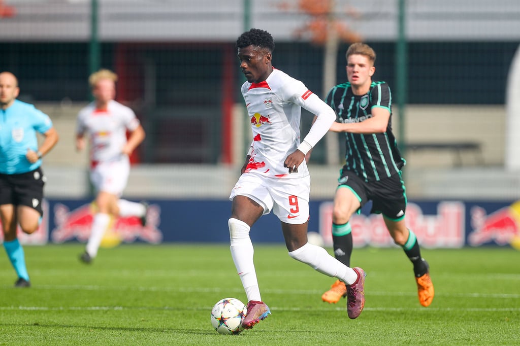 Ohene Köhl traf für RB Leipzigs U19 beim Sieg in Glasgow.