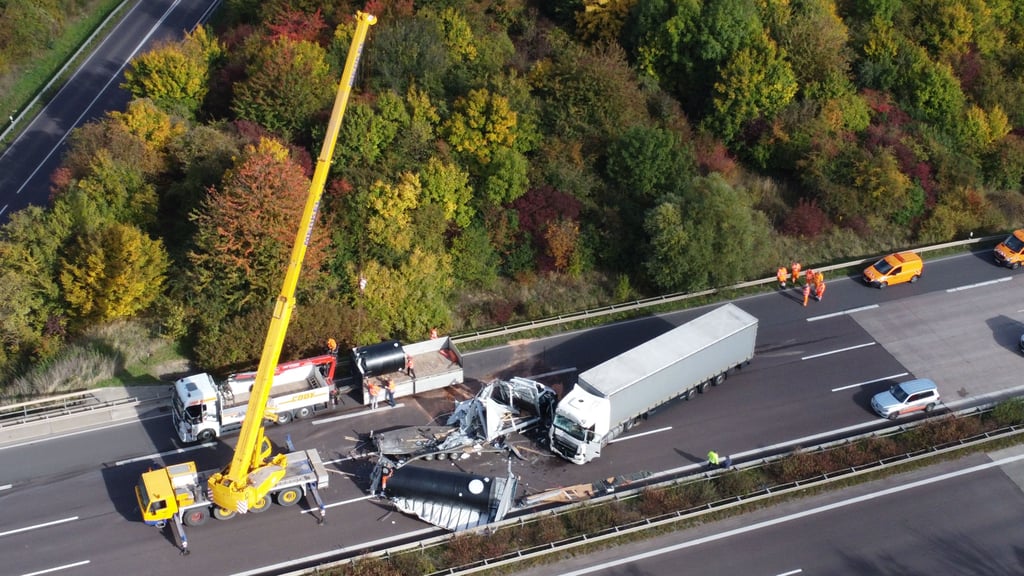 Bei dem Unfall zwischen zwei Lkw bei Uhrsleben ist kein Mensch zu Schaden gekommen.