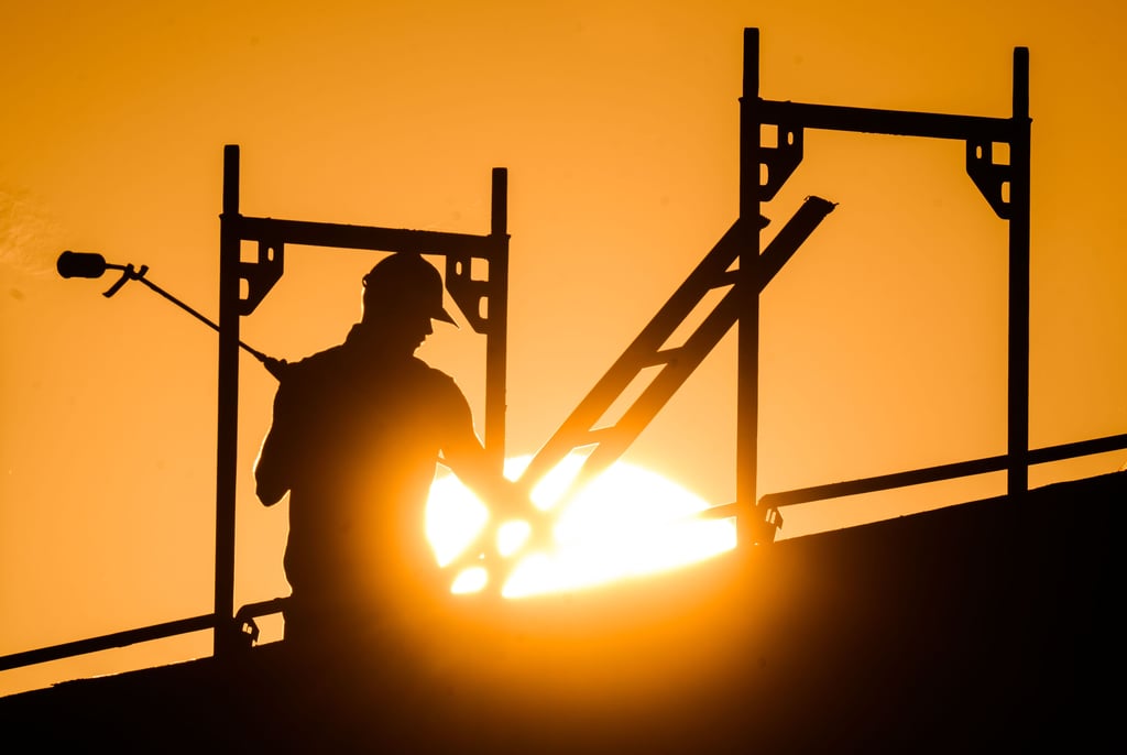 Blick auf eine Baustelle.