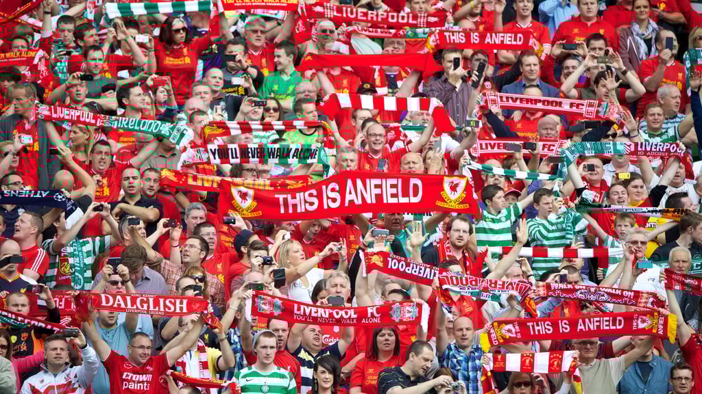 Liverpool- und Celtic-Fans bei einem Freundschaftsspiel im Jahr 2013.