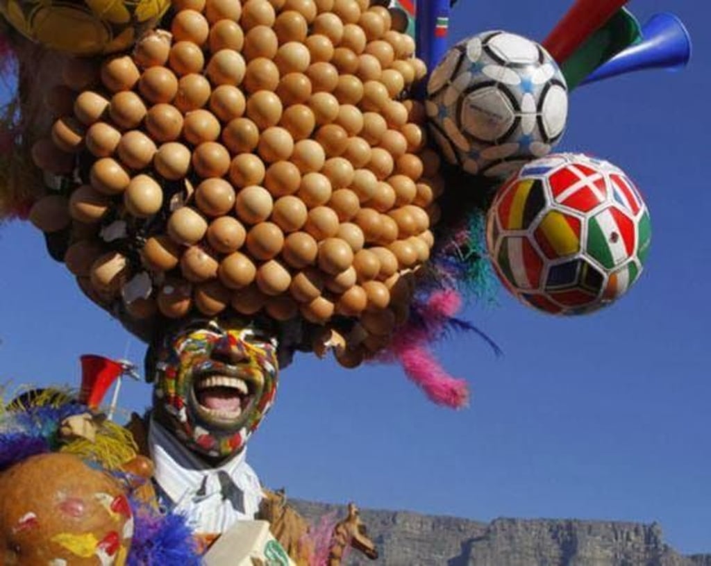 "Eiermann" Gregory da Silva hier im Zuge der Fußball-WM 2010 in Südafrika.