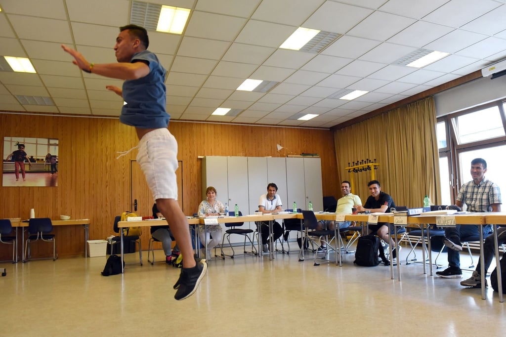 Geflüchtete beim Trainer-Lehrgang zum Erwerb der C-Lizenz.