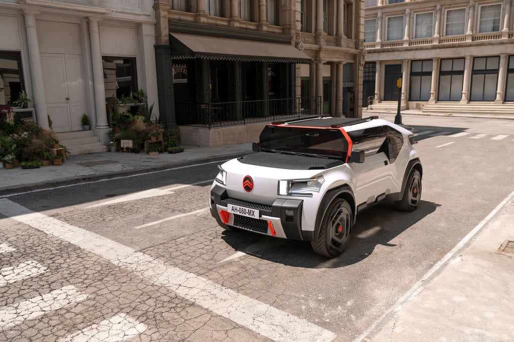 Klotzen nicht kleckern: Bei der Studie Oli von Citroën bezieht sich das aber eher auf ihr sehr kantiges Aussehen, das an Klemmbausteine erinnert.