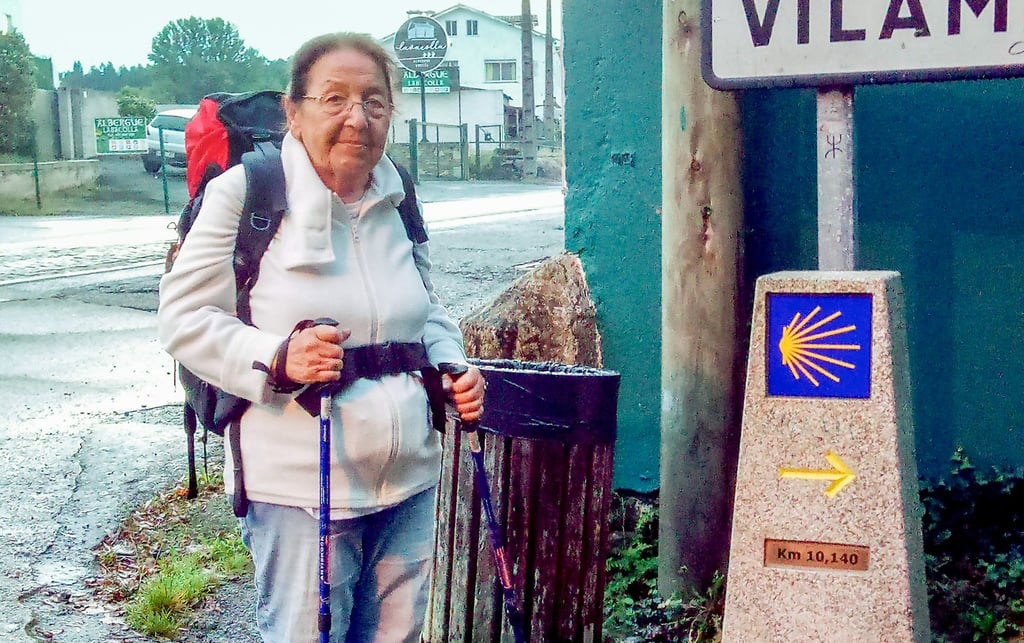 Barbara Siwik während ihrer Pilgertour